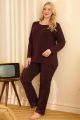 Γυναικεία Πιτζάμα Sexen Plus Size KATLYN PURPLE