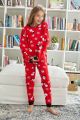 Κοριτσίστικη πιτζάμα μακρυμάνικη κόκκινη με χριστουγεννιάτικο σχέδιο