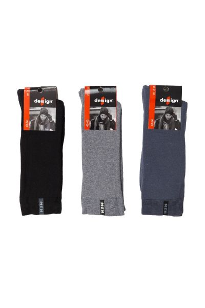 Ανδρικές Αθλητικές κάλτσες Design SIMPLE τριάδα μαυρο γκρι ανθρακι