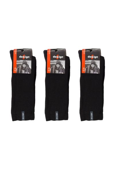 Ανδρικές Αθλητικές κάλτσες Design SIMPLE τριαδα πετσετέ μαυρο