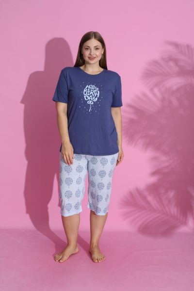Πιτζάμα Plus Size Κάπρι