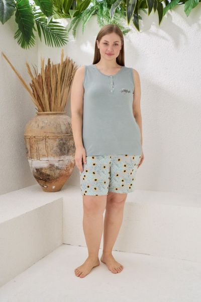 Πιτζάμα Plus Size Σορτσάκι