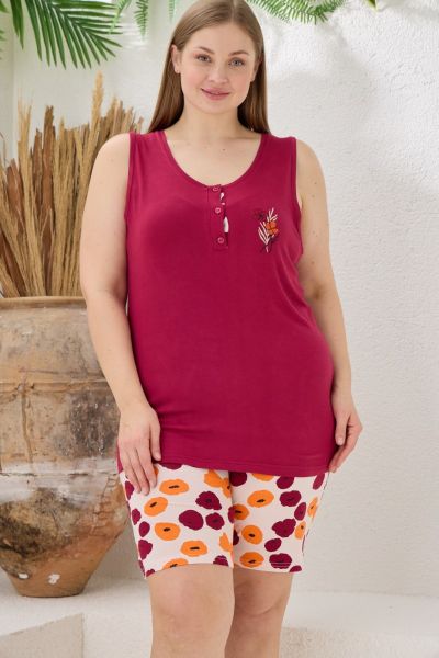 Πιτζάμα Plus Size Σορτσάκι