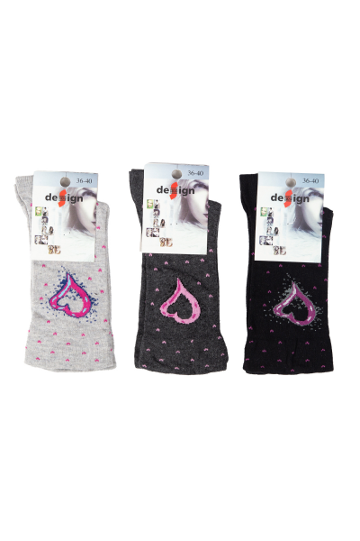 Γυναικείες Casual Κάλτσες Design TATTOO 3 ζευγάρια Βαμβακερές