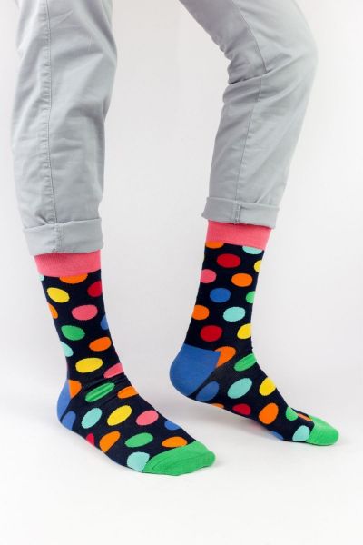Ανδρικές - Εφηβικές Fashion Κάλτσες Crazy Socks COLORFUL DOTS