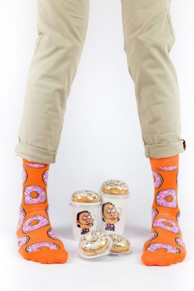 Ανδρικές - Εφηβικές Fashion Κάλτσες Crazy Socks DONUTS