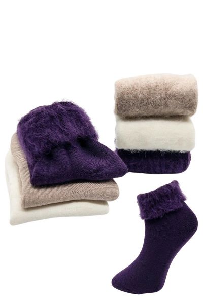 Γυναικείες Κάλτσες Fashion Ciho Fur II τριαδα με γουνάκι ακρυλικες