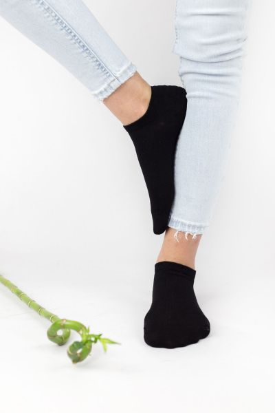 Γυναικείες κάλτσες σοσόνια  Bamboo Design BLACK 3 ζευγάρια
