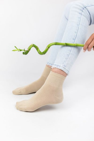Γυναικείες ημίκοντες κάλτσες Bamboo Design BLACK W 3 ζευγάρια