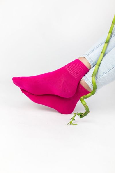 Γυναικείες ημίκοντες κάλτσες Bamboo Design WHITE 3 ζευγάρια