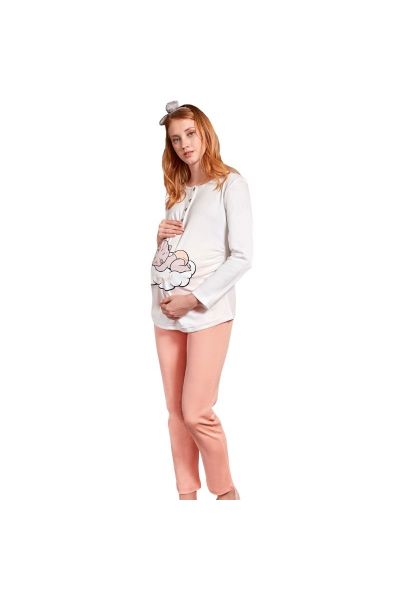 Πιτζάμα Εγκυμοσύνης Χειμωνιάτικη Berrak BABY