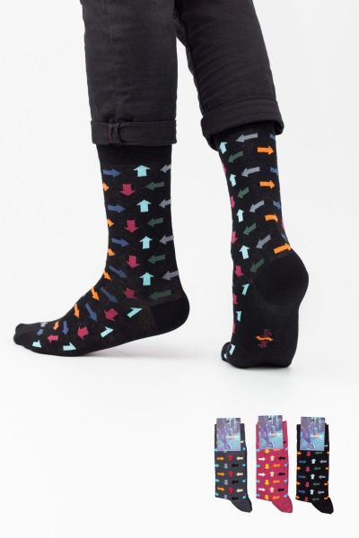 Ανδρικές Casual Κάλτσες Design CONFUSION I 3 ζευγάρια