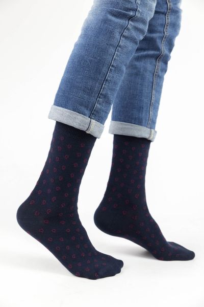 Ανδρικές Casual Κάλτσες Trendy BORDEAUX DOTTY 