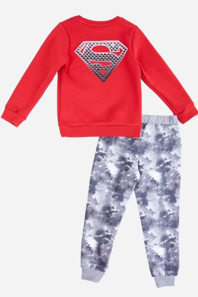 Παιδική χειμερινή φόρμα αγορίστικη SUPERMAN κόκκινο άσπρη 