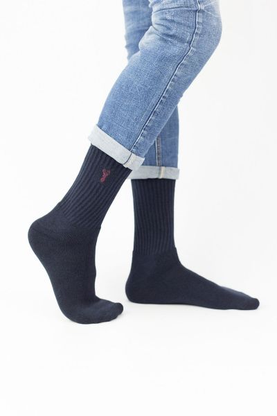 Ανδρικές κάλτσες πετσετέ Crazy Socks DEER DARK BLUE