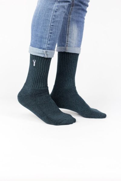 Ανδρικές κάλτσες πετσετέ Crazy Socks DEER GREEN