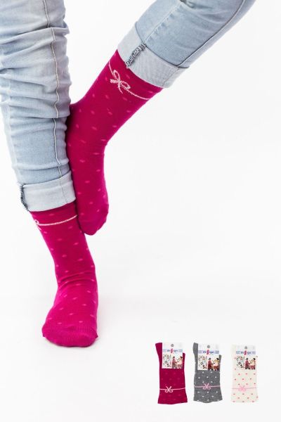 Παιδικές κάλτσες Design BOW 3 ζευγάρια