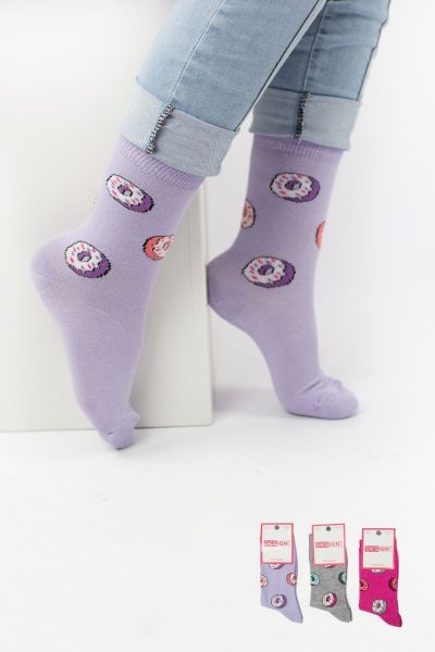 Παιδικές κάλτσες για κορίτσι Design DONUT II 3 ζευγάρια