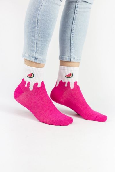 Γυναικείες Ημίκοντες Κάλτσες Design FRUITS 3 ζευγάρια