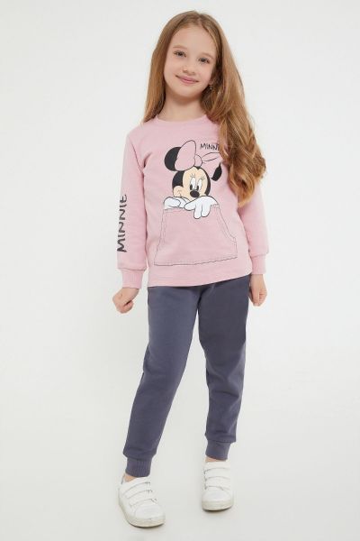 Παιδική χειμωνιάτικη φόρμα κοριτσίστικη Disney MINNIE ροζ εσωτερική επένδυση