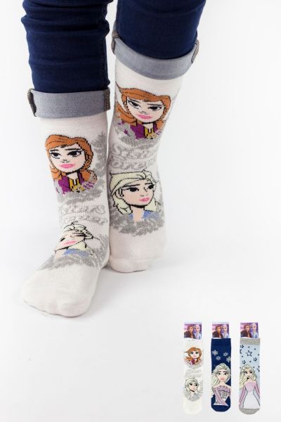 Παιδικές Αντιολισθητικές κάλτσες Disney SISTERS FOREVER 3 ζευγάρια