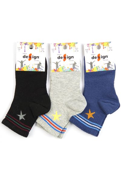 Παιδικές κάλτσες Design Half Angle 3 τεμάχια STAR II