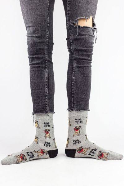 Ανδρικές Fashion Κάλτσες Crazy Socks PUG LIFE