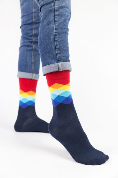 Ανδρικές Εφηβικές Fashion Κάλτσες Crazy Socks RHOMBUS III