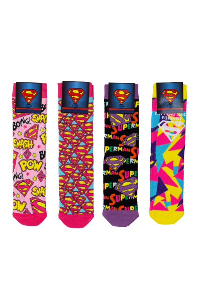 Γυναικείες Fashion Κάλτσες Warner Bros SUPERMAN 4 ζευγάρια
