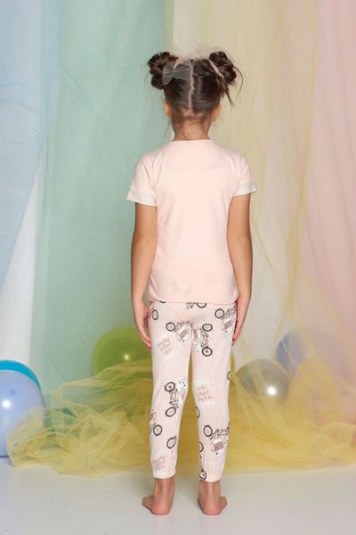 Καλοκαιρινή κοριτσίστικη παιδική πιτζάμα βαμβακερή μακρύ παντελόνι