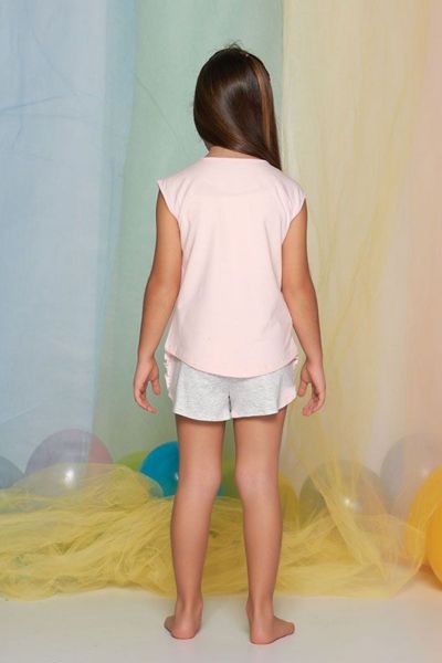 Καλοκαιρινή κοριτσίστικη παιδική πιτζάμα βαμβακερή αμάνικη