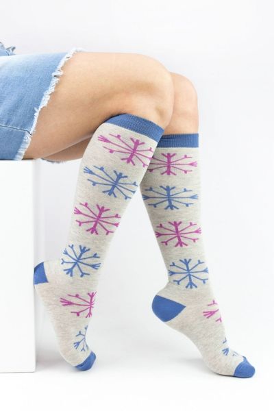 Γυναικείες Κάλτσες Knee-High Design SNOWFLAKE