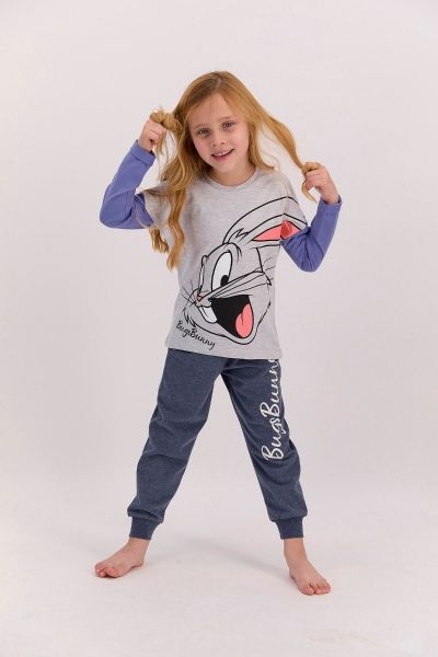 Παιδική πιτζάμα για κορίτσι Looney Tunes BUGS BUNNY βαμβακερή