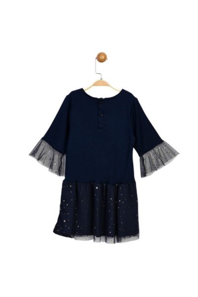 Παιδικό κοριτσίστικο φορεματάκι τούλι βολάν σκούρο μπλε Παρίσι
