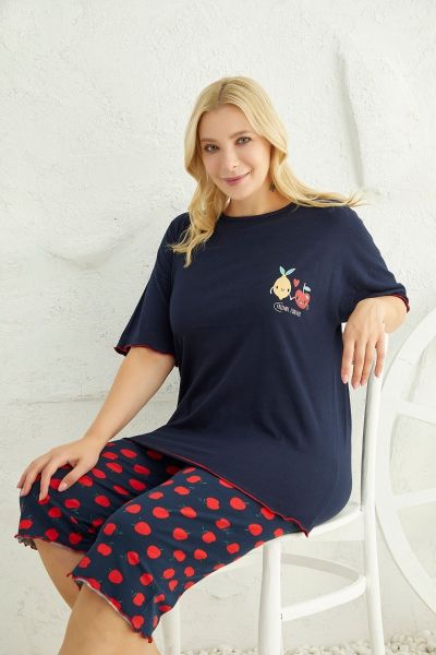 Γυναικεία Πιτζάμα Plus Size Κάπρι Sexen FRIENDS FOREVER