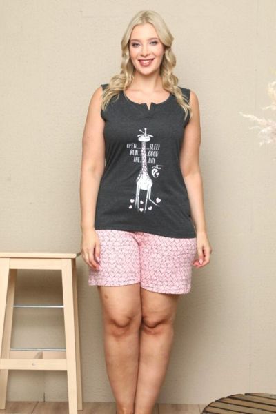 Γυναικεία Πιτζάμα Plus Size Σορτσάκι Sexen GOOD DAY