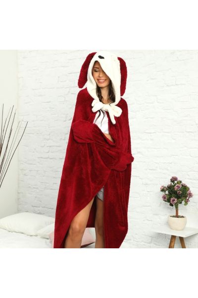 Γυναικείο Πόντσο Poncho siyah inci BORDEAUX DOG