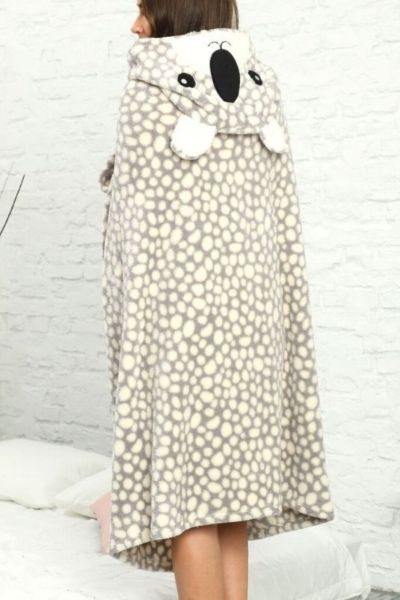 Γυναικείο Πόντσο Poncho siyah inci DOTS GREY BEAR
