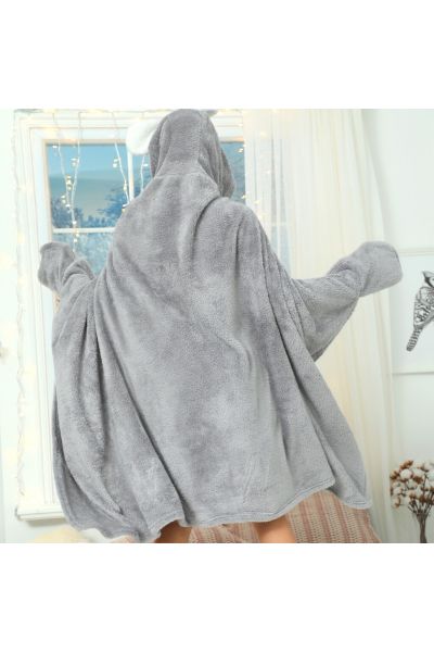 Γυναικείο Poncho siyah inci GREY BEAR