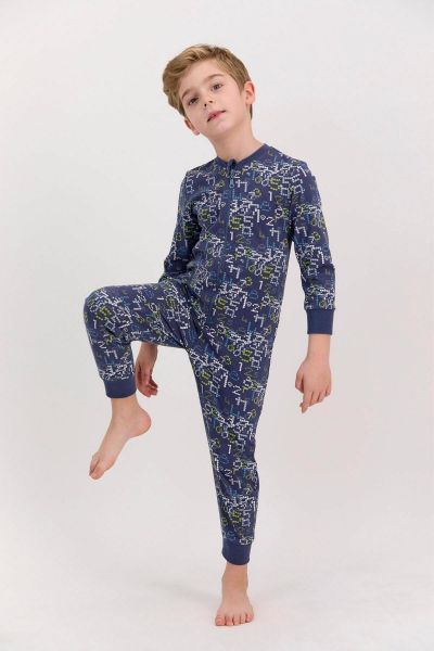 Παιδική ολόσωμη πιτζάμα για αγόρι Roly Poly  NUMBERS