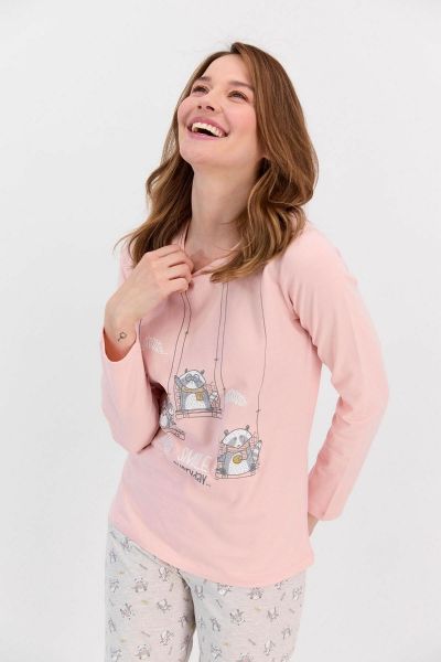 Γυναικεία χειμωνιάτικη πιτζάμα Roly Poly SMILE EVERYDAY