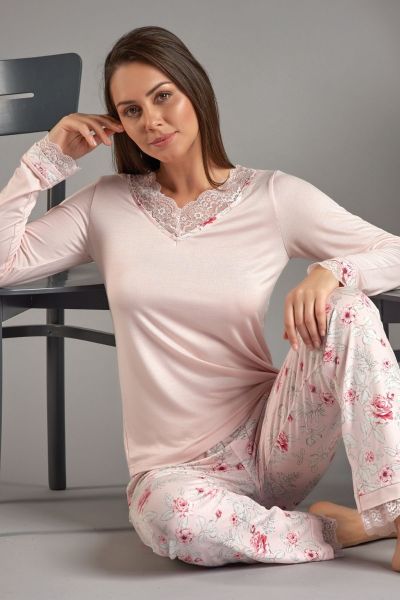 Πιτζάμα Sevim PINK ROSE