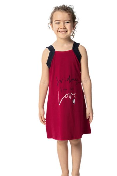 Παιδικό κοριτσίστικο φορεματάκι βαμβακερό αμάνικο μπορντό μαύρο
