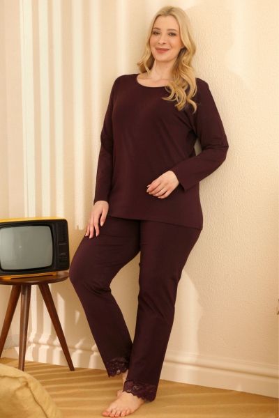 Γυναικεία Πιτζάμα Sexen Plus Size KATLYN PURPLE