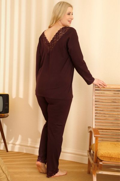 Γυναικεία Πιτζάμα Sexen Plus Size KATLYN PURPLE