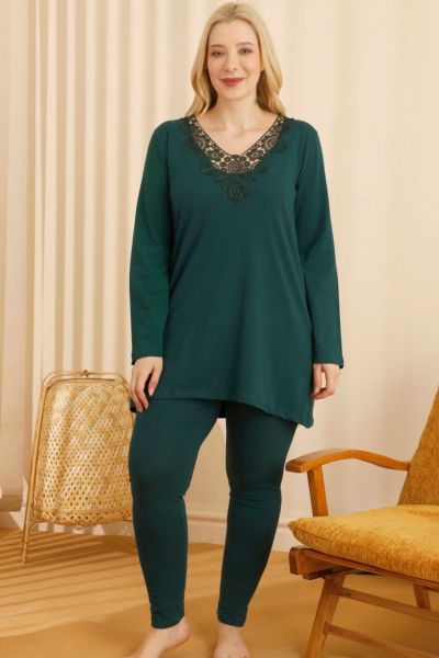 Γυναικεία Πιτζάμα Sexen Plus Size MONICA GREEN