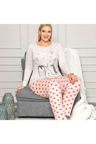Γυναικεία Πιτζάμα Sexen Plus Size PENGUINS