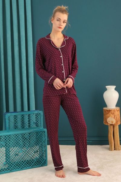 Γυναικεία Πιτζάμα siyah inci DOTTY