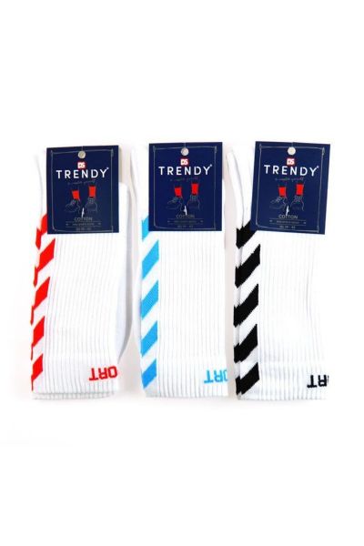 Αθλητικές κάλτσες Trendy 3 ζευγάρια άσπρο