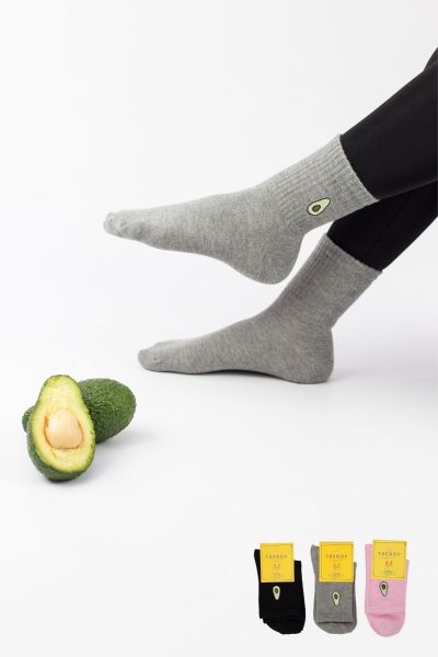 Γυναικείες Ημίκοντες Κάλτσες Trendy AVOCADO I 3 ζευγάρια